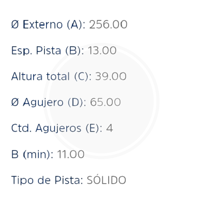 DISCO VOLKSWAGEN GOLF 2.0L 93-98, GOL, VENTO / SEAT TOLEDO 95-97, CORDOBA, IBIZA DEL 3