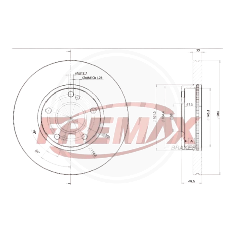 DISCOS NISSAN SENTRA B15 DEL PAST 7318 (FREMAX) 2