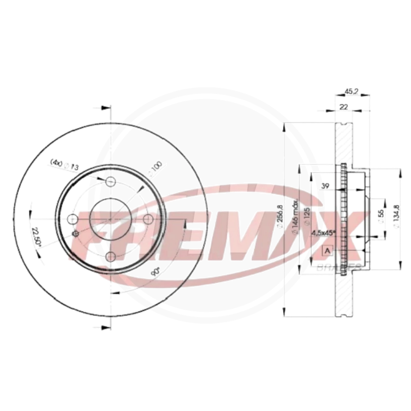 DISCO MAZDA 323, FORD LASER 1.6L 4 HUECOS DEL PAST 7353 (FREMAX) 2