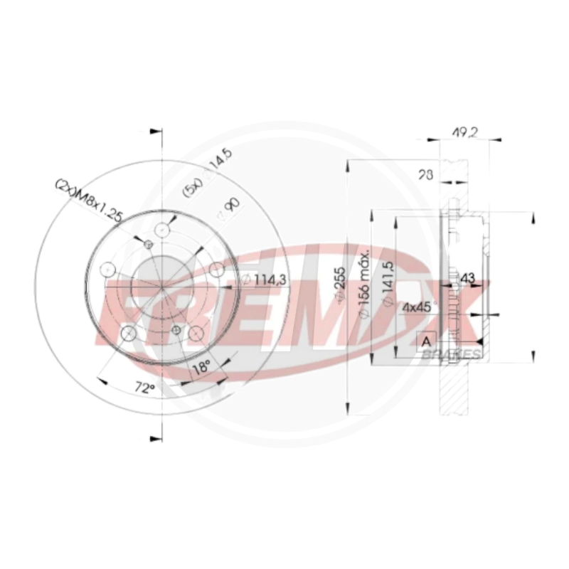 DISCO TOYOTA CAMRY DEL 92/97 PAST 7441 (FREMAX) 2