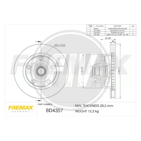 DISCO FORD F-100/F-150 74/94 DEL  PAST 788 (FREMAX) 2