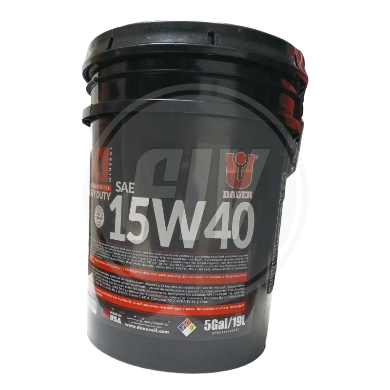 LUBRICANTE MINERAL 15W40 PARA MOTOR DIESEL (PAILA 19L)(DAUER) 2