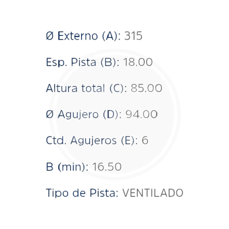 DISCO MITSUBISHI MONTERO 2013 TRAS (PAST 7602) 3