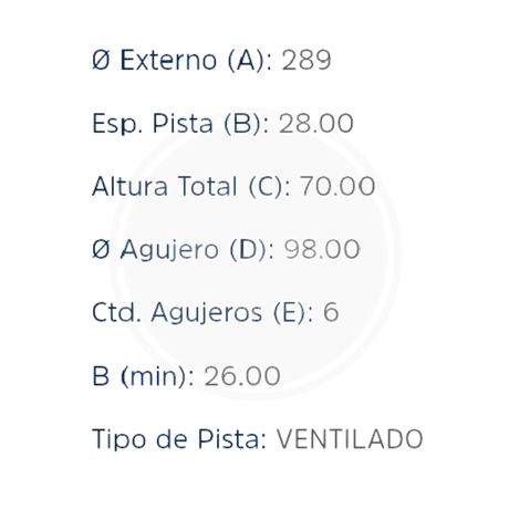 DISCO MAZDA B2600 4X4, BT50 4X2 Y 4X4, FORD RANGER 2007 (FMC) 3