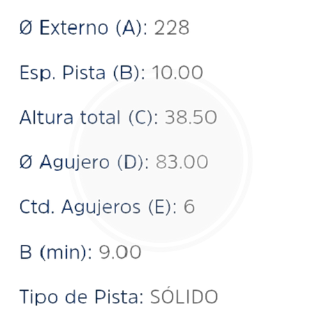 DISCO RENAULT R-5, R-12, CORCEL, DEL REY (SOLIDO) (HIPPER FREIOS) 3