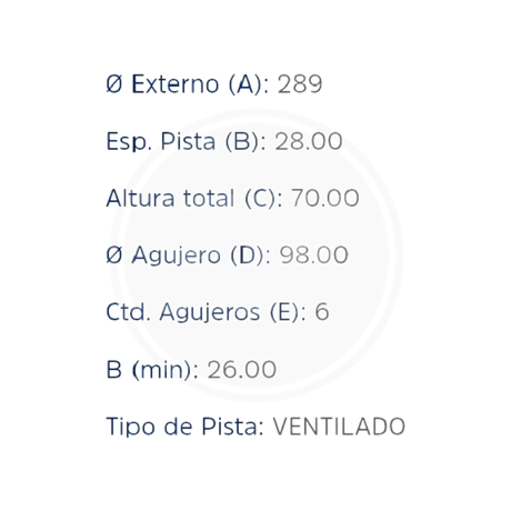 DISCO MAZDA B2600 4X4, BT50 4X2 Y 4X4, FORD RANGER 2007 (HIPPER FREIOS) 2