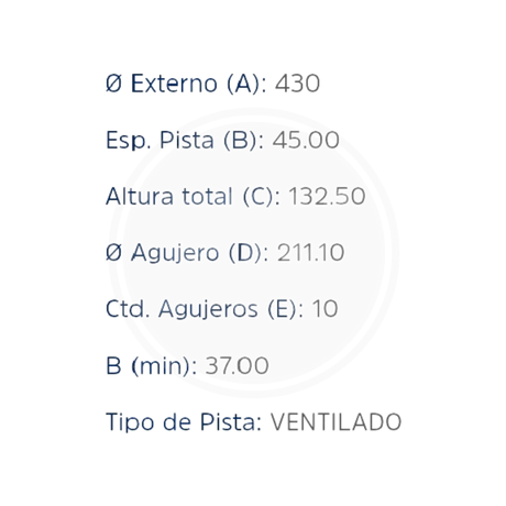 DISCO MERCEDES ATEGO DEL/TRAS. (PAST. 8323) (HIPPER FREIOS) 2