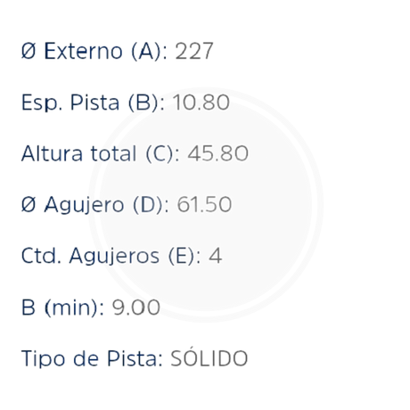 DISCO FIAT 124, 125, 127, 128, FIORINO DEL. (BAJA CALIDAD PRESENTACION) 3