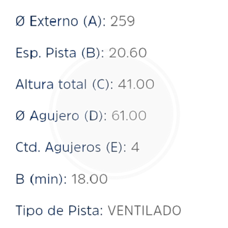 DISCO RENAULT MEGANE, LOGAN 1.6, SYMBOL, CHEVROLET MERIVA DEL (HIPPER FREIOS) 3