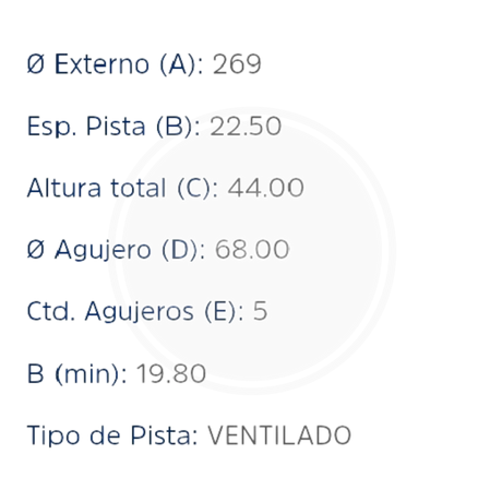 DISCO RENAULT DUSTER 4X2 1.6L DEL. (HIPPER FREIOS) 3
