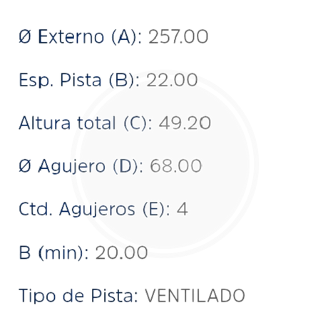 DISCO NISSAN SENTRA  00/04 1.8L DEL, ALMERA (HIPPER FREIOS) 3