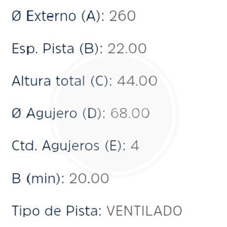 DISCO NISSAN TIIDA DEL. (ASIAINC) 3