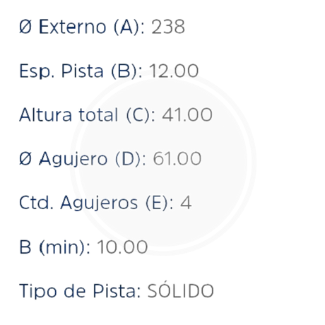 DISCO RENAULT TWINGO DEL  3