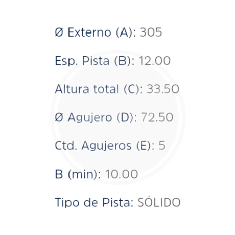 DISCO DODGE JOURNEY TRAS. (PAST. 8438) (HIPPER FREIOS) 5