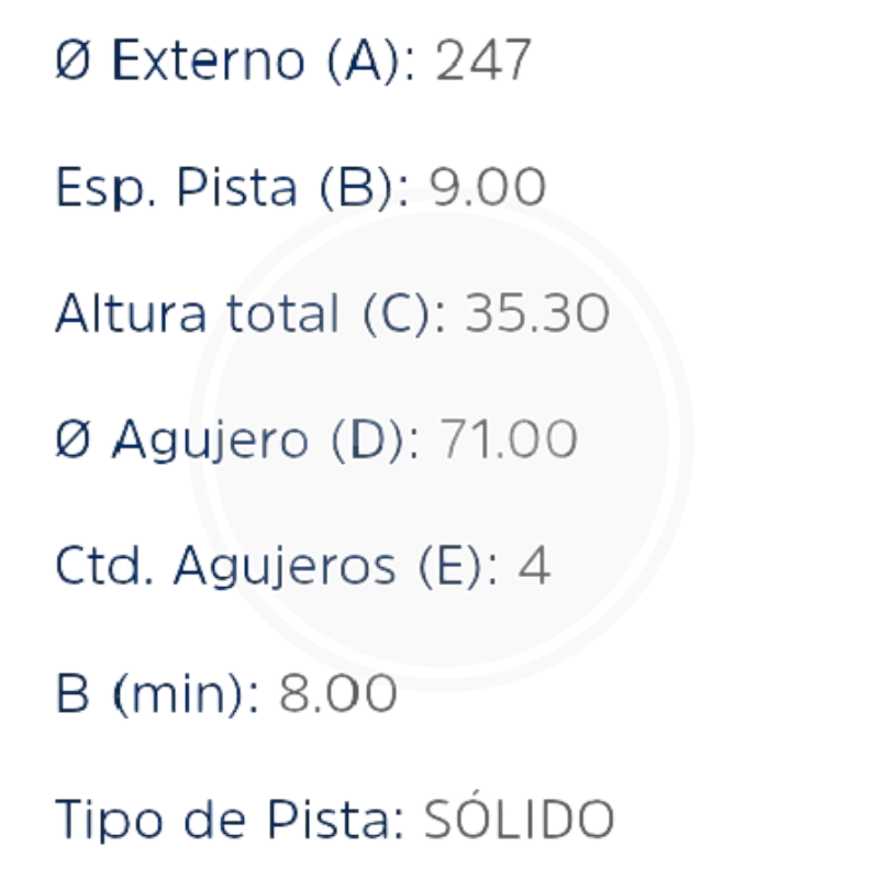 DISCO DONGFENG S-30, PEUGEOT 206 1.6L TRAS. (HIPPER FREIOS) 3