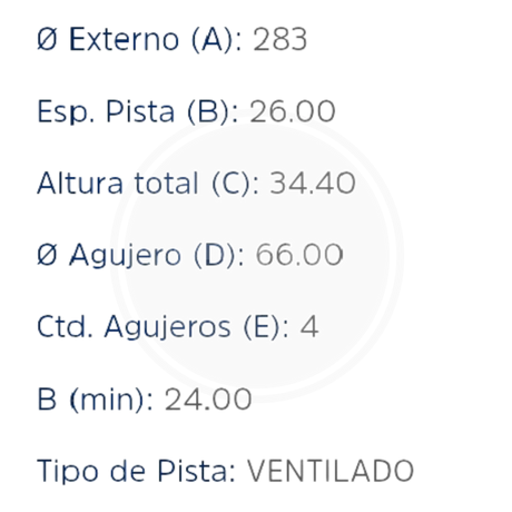 DISCO PEUGEOT 408 2,0L  4 CIL DEL. (HIPPER FREIOS) 3