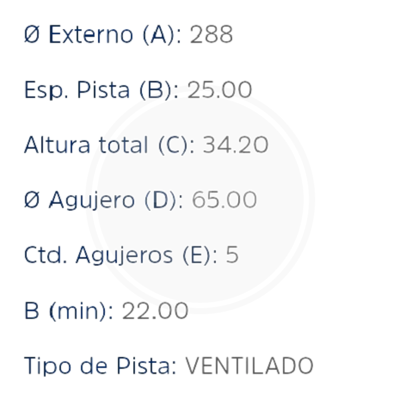 DISCO VOLKSWAGEN JETTA 99-05 DEL. (DIAM. 288MM) (HIPPER FREIOS) 3