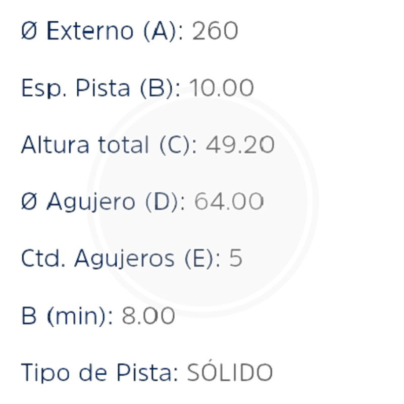 DISCO HONDA ACCORD TRAS. 6 CYL 98-02 5H (HIPPER FREIOS) 3