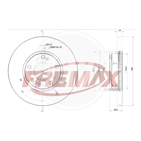 DISCOS NISSAN SENTRA B15 DEL PAST 7318 (FREMAX) 2