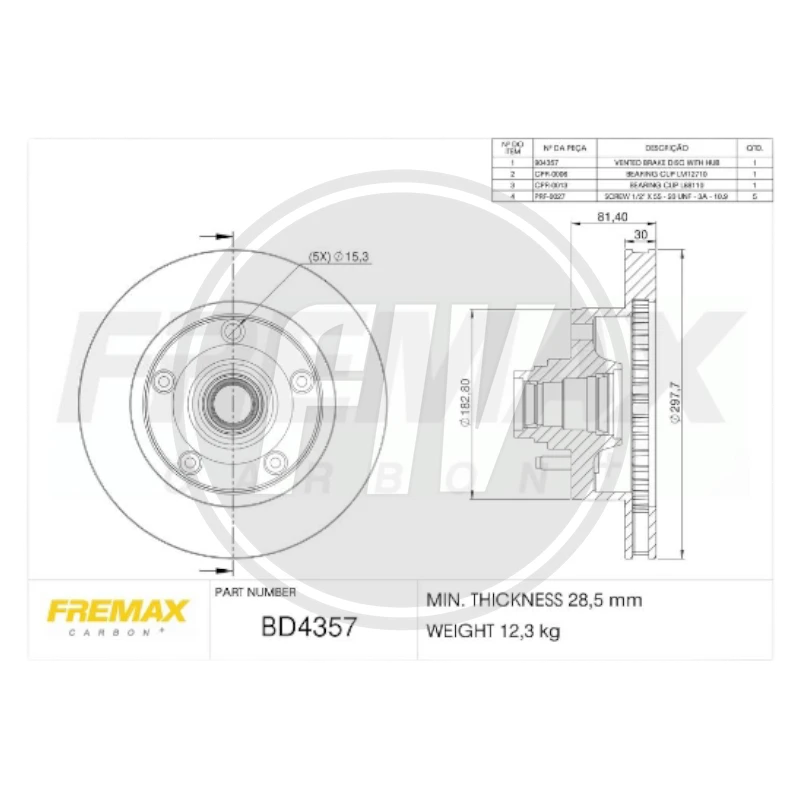 DISCO FORD F-100/F-150 74/94 DEL  PAST 788 (FREMAX) 2