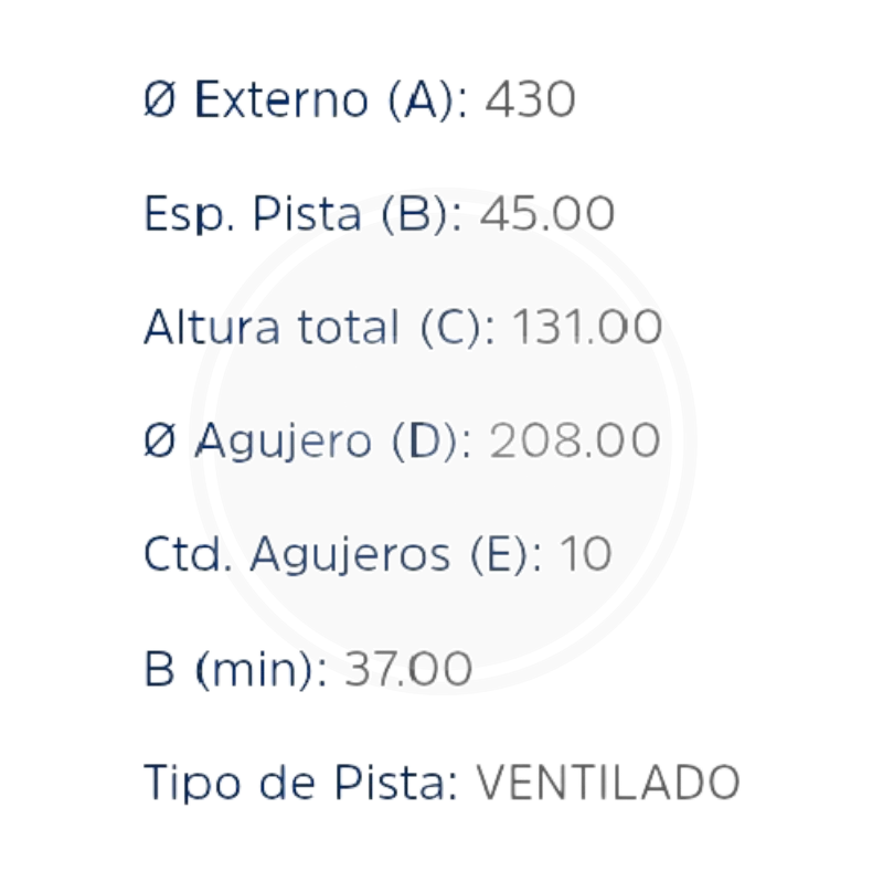 DISCO DE FRENOS SCANIA G380/G420/G440/G470 DEL / TRAS 3