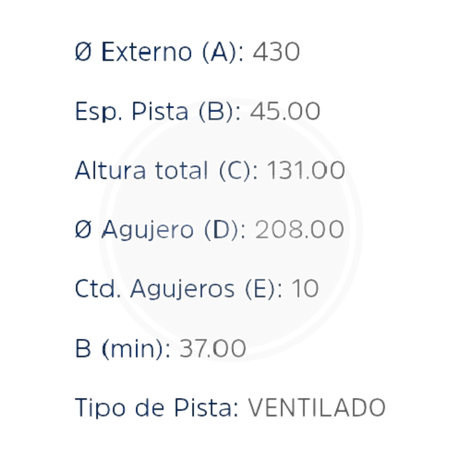 DISCO DE FRENOS SCANIA G380/G420/G440/G470 DEL / TRAS 3