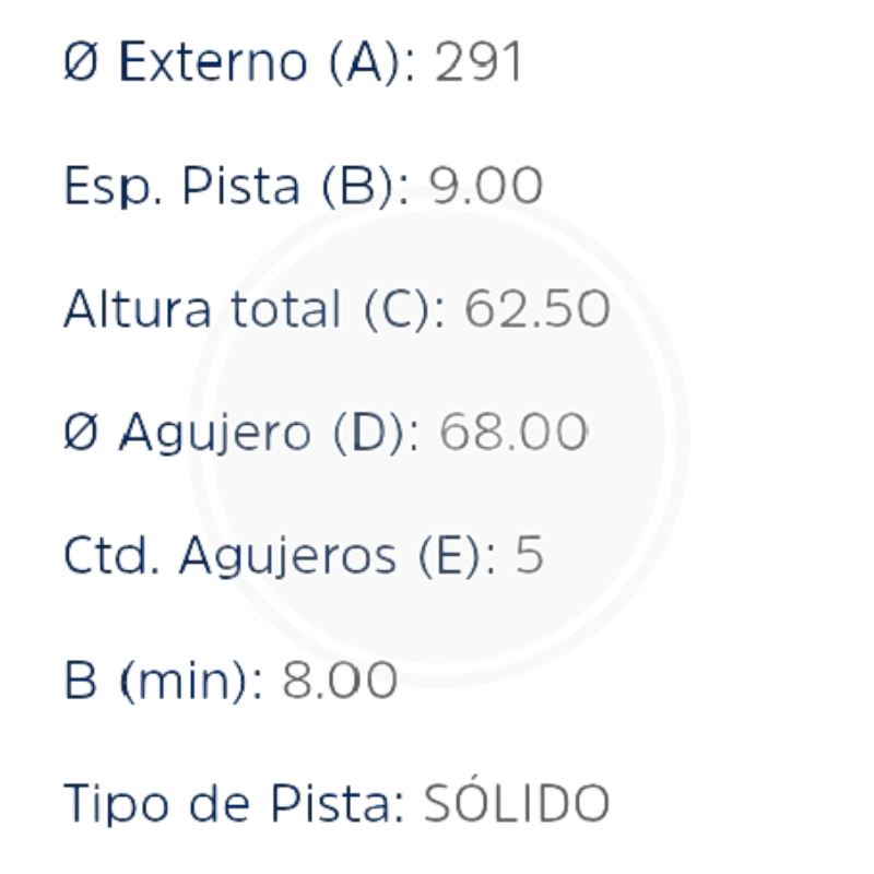 DISCO NISSAN MAXIMA, ALTIMA TRAS., RENAULT KOLEOS TRAS. (PAST 7784) (HIPPER FREIOS) 3