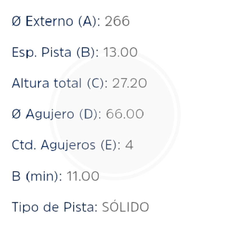 DISCO PEUGEOT 206 DEL. 1.4L (HIPPER FREIOS) 3